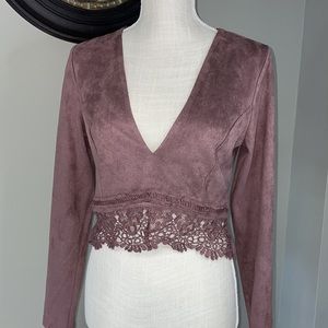 NWT Privy long sleeve crop top. Size Large. Very sexy top. Fits like a medium